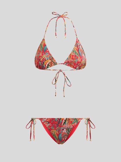 BIKINI WITH PAISLEY FOLIAGE MOTIF