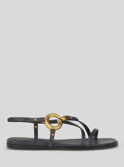 LOW SANDALS WITH PAISLEY DETAIL