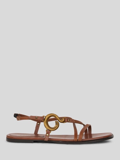 LOW SANDALS WITH PAISLEY DETAIL
