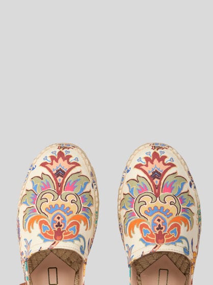 PRINTED COTTON ESPADRILLES