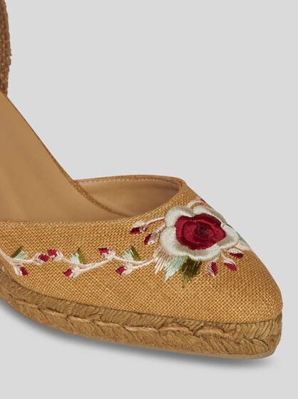 ETRO X CASTAÑER WEDGE ESPADRILLES WITH EMBROIDERY