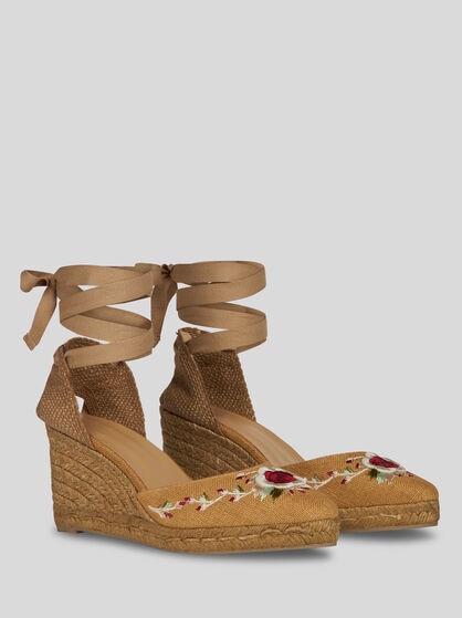 ETRO X CASTAÑER WEDGE ESPADRILLES WITH EMBROIDERY