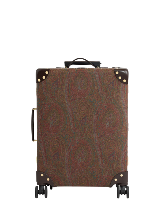 Etro, Trolley Medio In Arnica E Pelle Etro X Globe-trotter, Uomo, Marrone