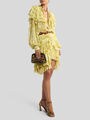 SILK DOTTED SWISS BLOUSE WITH FLOUNCES AND FLORAL MOTIF — Image 4