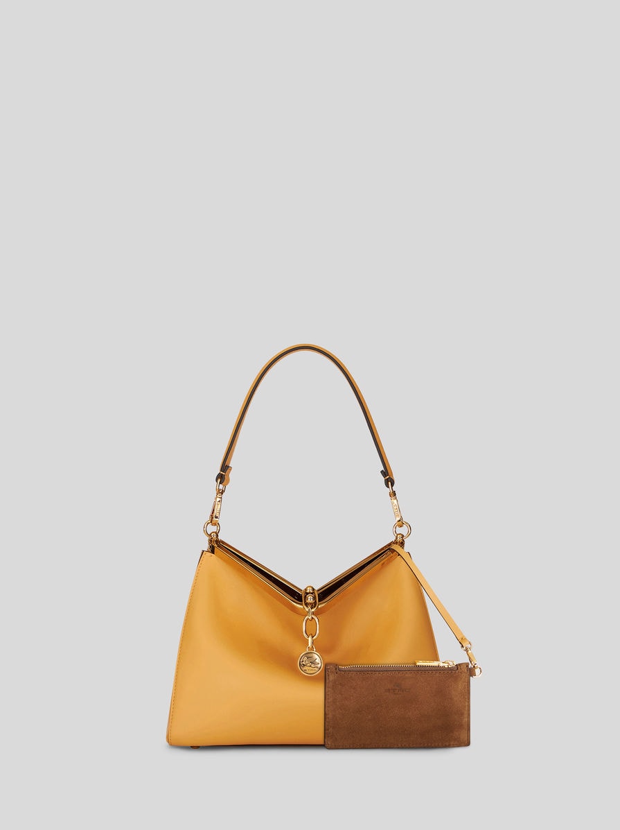 送料関税込【ETRO】 Vela ミディアムバッグ（ウーブンレザー） ETRO Medium Vela Leather Shoulder Bag | Orange | FARFETCH