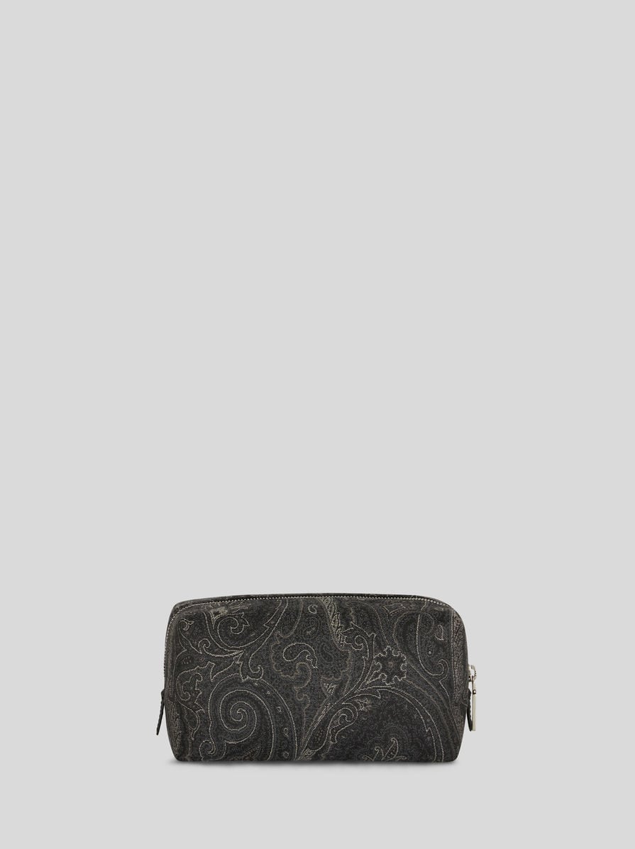 【極美品】ETRO ペイズリー柄 べっ甲 イタリア製 オールド ポーチ付き ペイズリー ポーチ ミディアム | メンズ | ブラック | エトロ