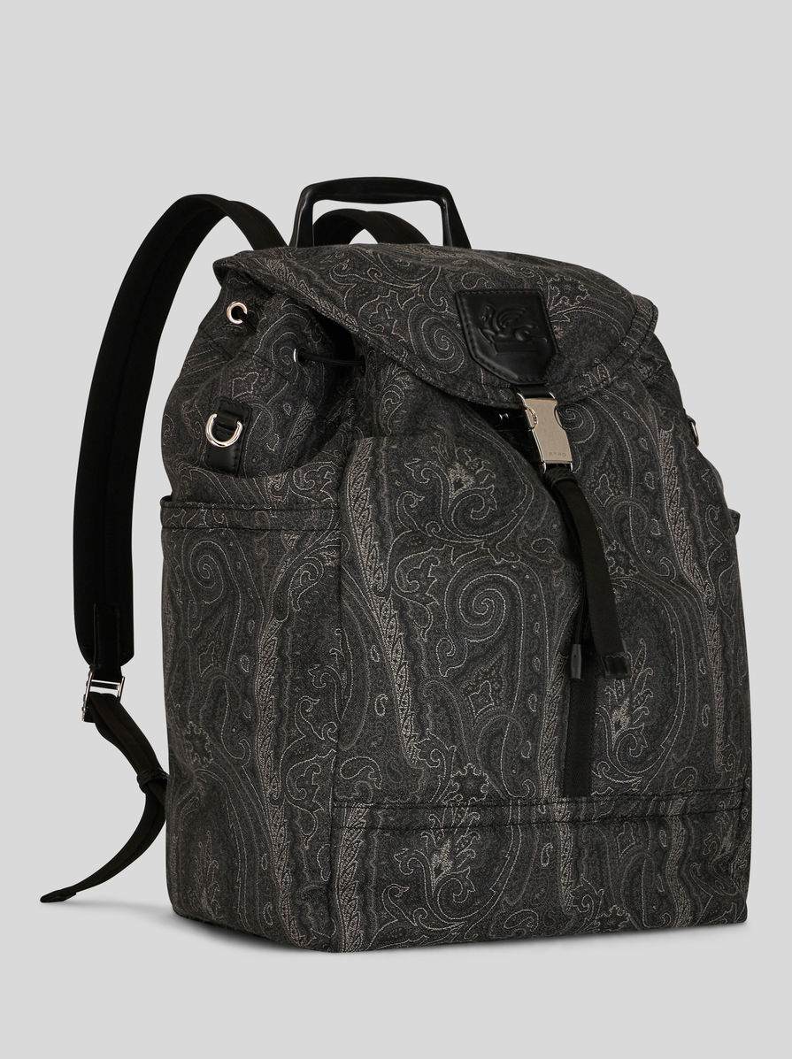ETRO ロゴ ペガソ ペイズリー バックパック ブラック ETROロゴ ペガソ ペイズリー バックパック | メンズ | ブラック