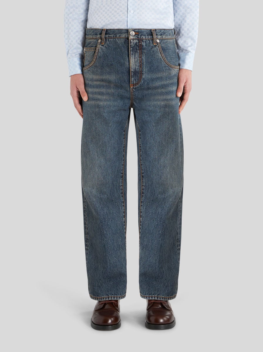 ETRO♡ ブルーコットンデニムジーンズ ETRO Cotton Jeans | Blue | FARFETCH