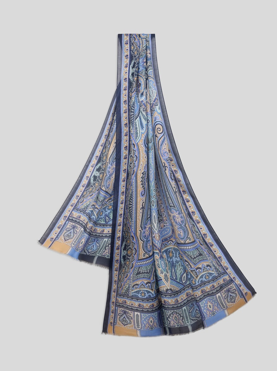 【★完売必至★】ETRO ☆ プリント カシミア ショール カシミアブレンドプリントショール | エトロ