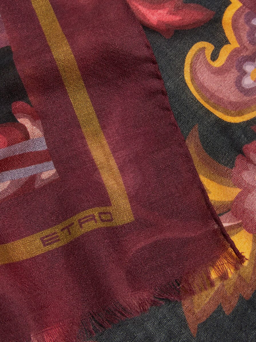 【★完売必至★】ETRO ☆ フローラル ジャカード ショール フローラル ペイズリー ショール | エトロ