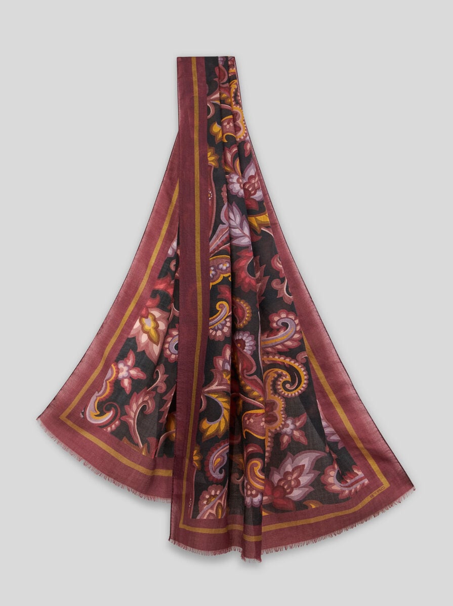 【★完売必至★】ETRO ☆ フローラル ジャカード ショール フローラル ペイズリー ショール | エトロ