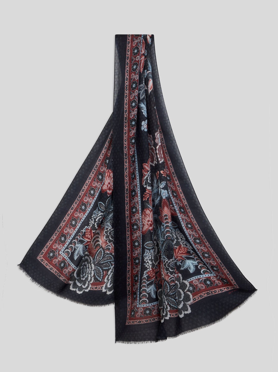 WOOL AND CASHMERE JACQUARD SCARF | Scarves | ETRO