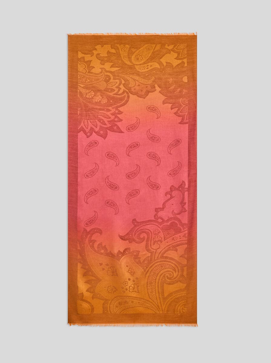 【★完売必至★】ETRO ☆ グラデーション ペイズリー ショール 三越伊勢丹 | ETRO/エトロ_Women通販 | プリント ウール&シルク