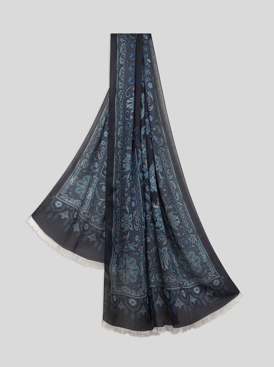 COTTON-BLEND JACQUARD SCARF | Scarves | ETRO