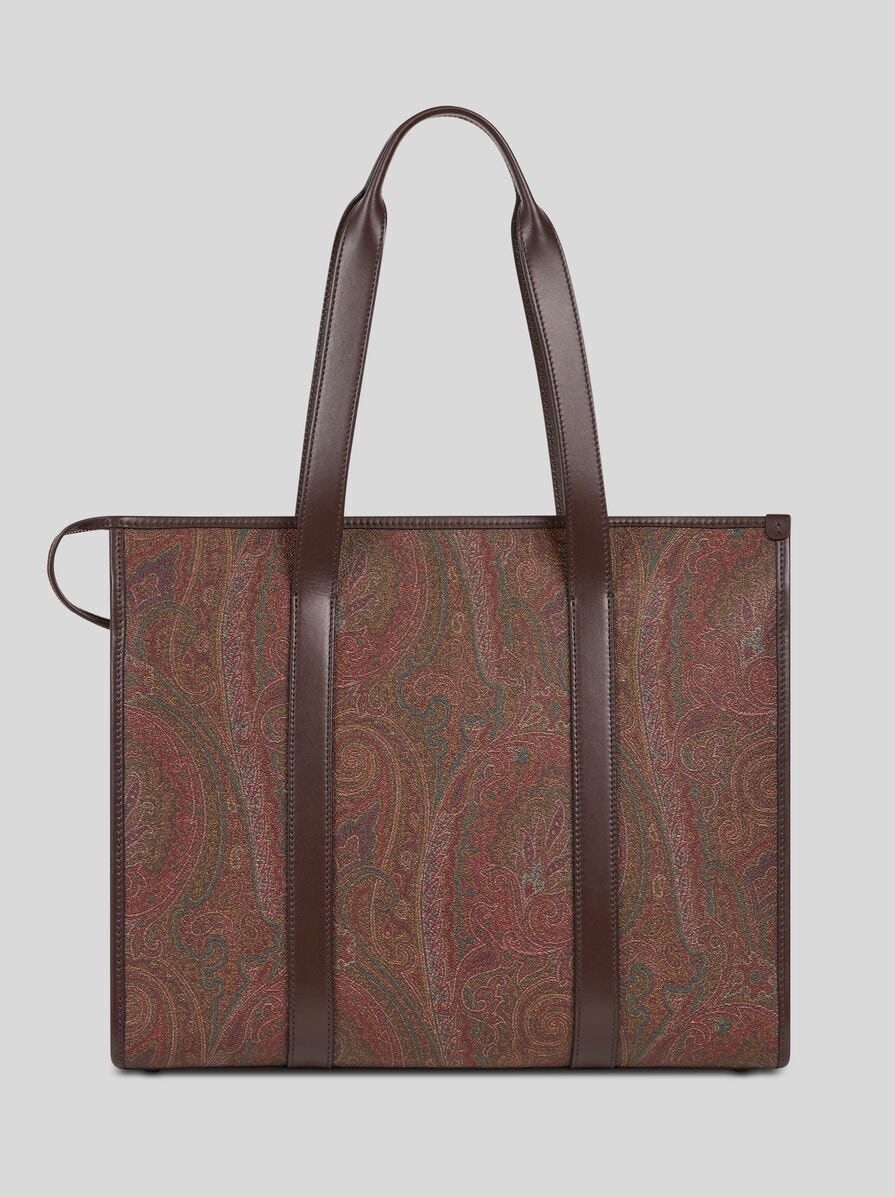 ETRO ペイズリー柄 トートバッグ グレー ペイズリー柄トートバッグ