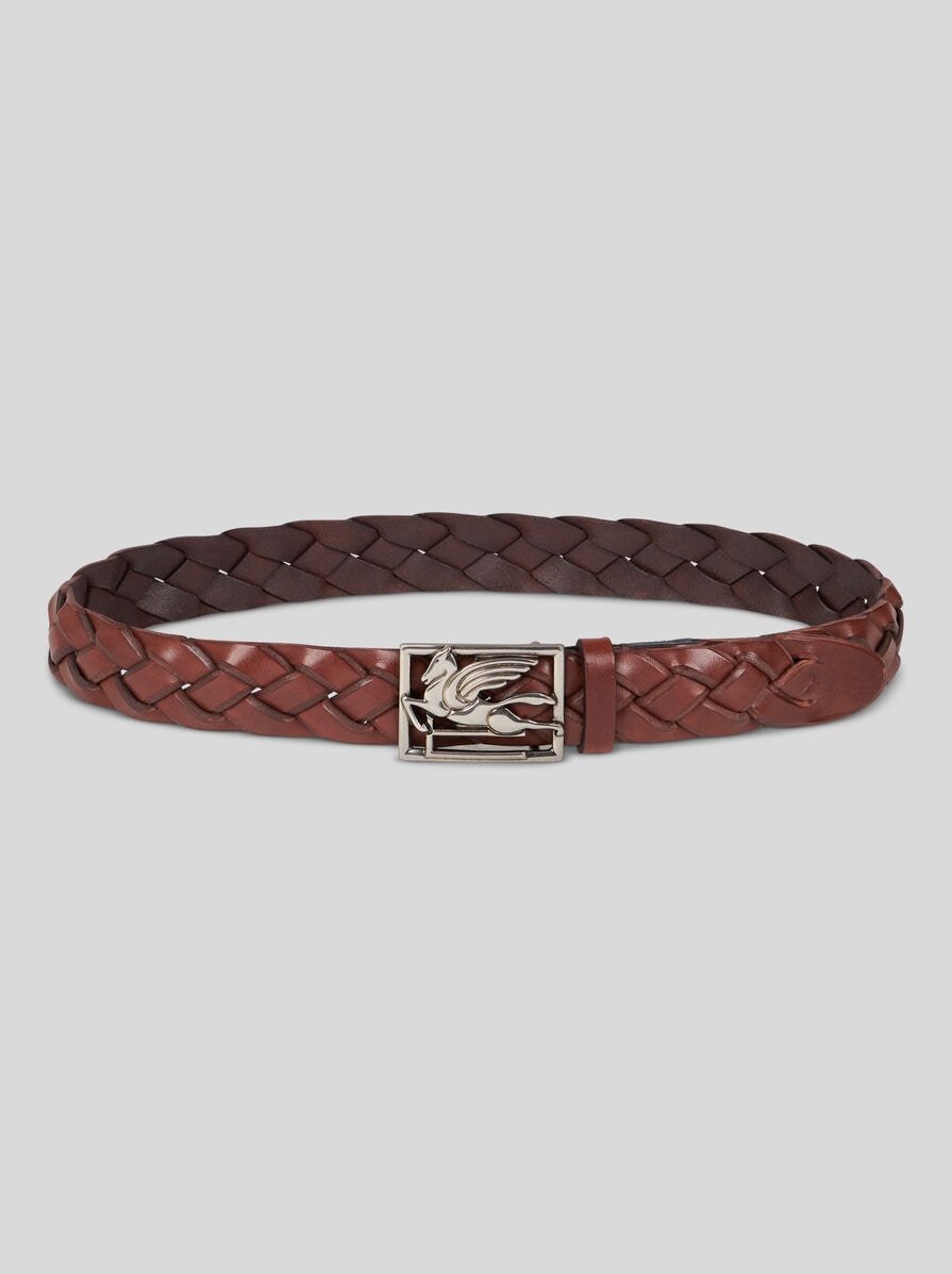 WOVEN LEATHER BELT | Belts | ETRO
