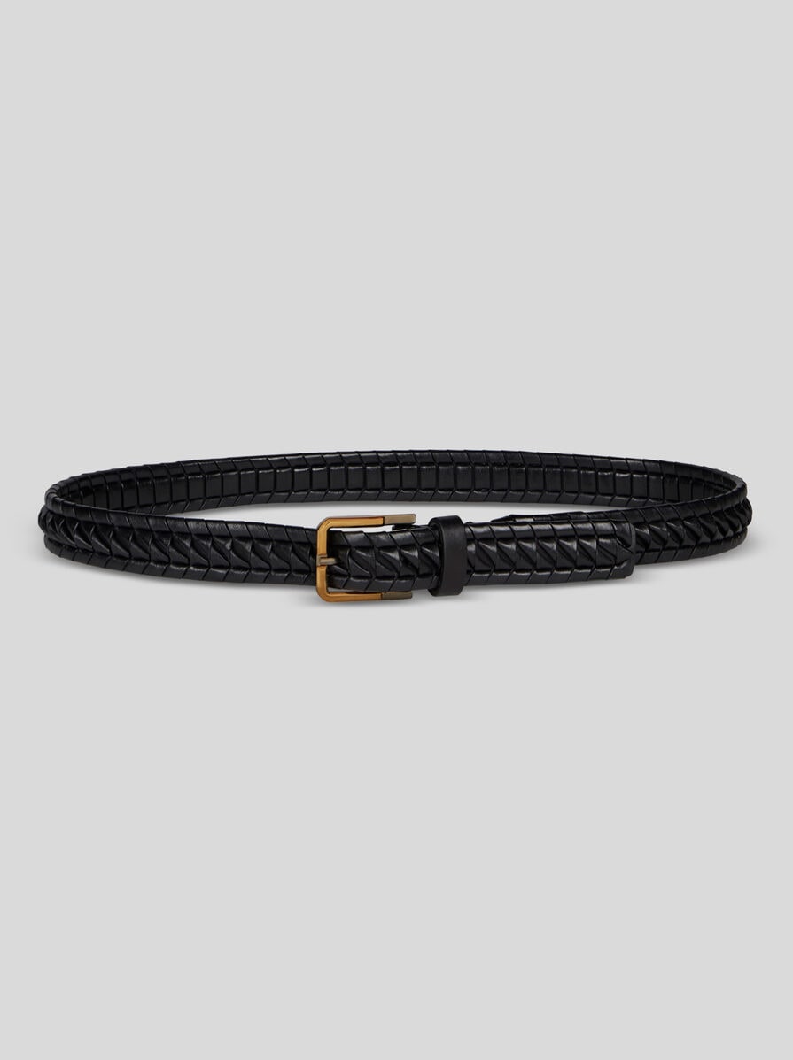 【ETRO】 Woven leather belt WOVEN LEATHER BELT