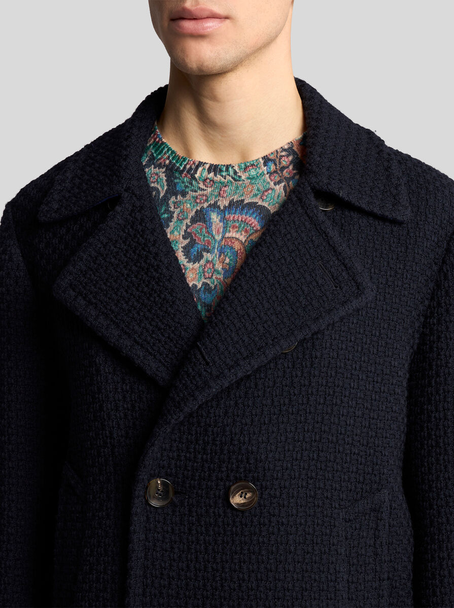 WOOL PEA COAT | Coats and Outerwear | ETRO