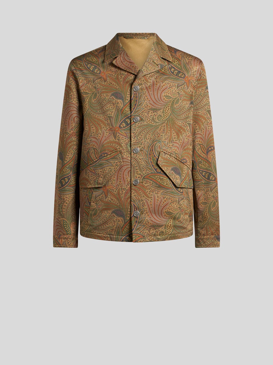ジャケットその他 ETRO SS25 Balmacaan neck overshirt (MRBA006999TPE01 S9865) BALMACAAN-NECK OVERSHIRT