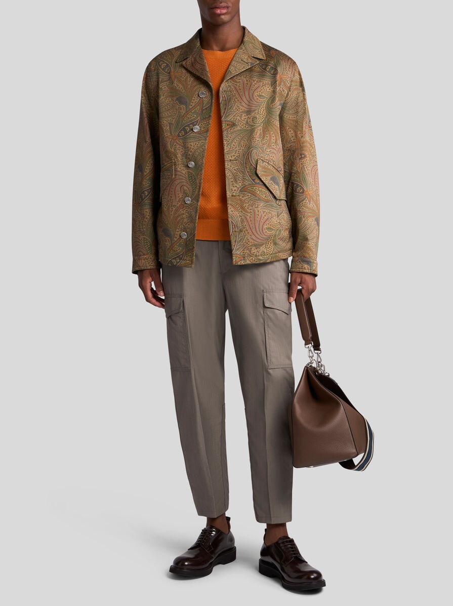ジャケットその他 ETRO SS25 Balmacaan neck overshirt (MRBA006999TPE01 S9865) BALMACAAN-NECK OVERSHIRT