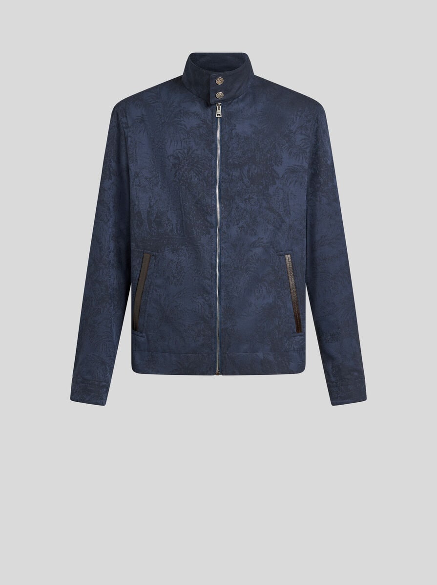 アウターその他 ETRO Men Jacket Blue MRBA004199TTB50 S8462 ETRO Textured Cotton Bomber Jacket | Blue | FARFETCH