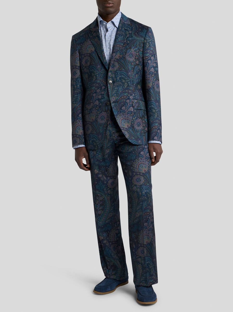 SINGLE-BREASTED WOOL JACKET WITH FLORAL MOTIF | Jackets | ETRO