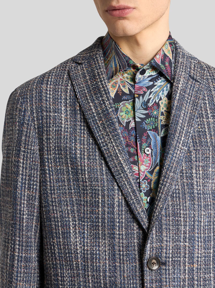 ETRO 洗練 シングルブレスト スラブコットン ブレザー シングルブレスト コットン ブレザー | エトロ