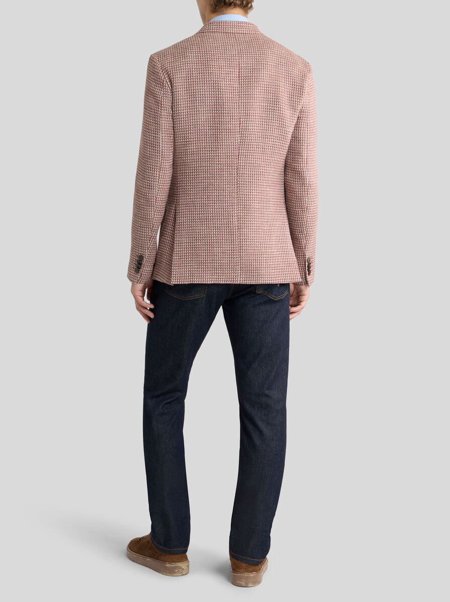 SINGLE-BREASTED JACKET IN COTTON-BLEND TWEED | Jackets | ETRO