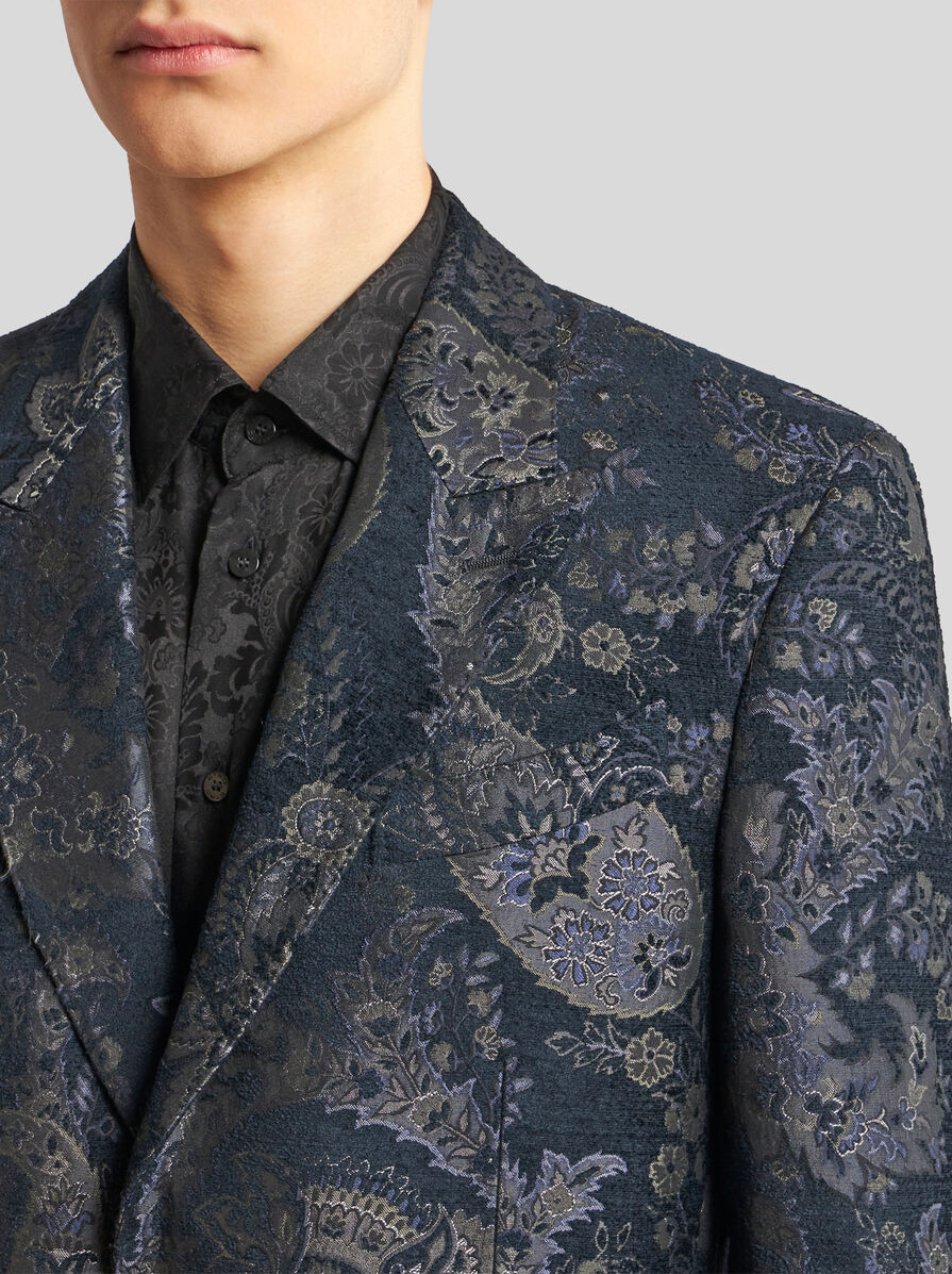 【Etro】ペイズリージャカードコットンブレザー ペイズリー コットン ジャカード ブレザー | エトロ