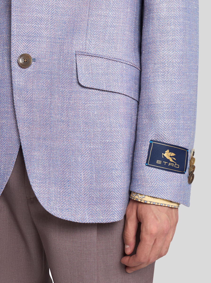 WOOL-BLEND HERRINGBONE BLAZER | Jackets | ETRO