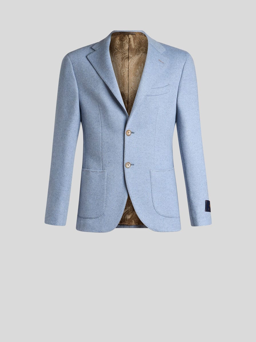 ETRO ウール＆カシミアファブリック ジャケット グレー クリスチャンディオール ウール ジャケット I44 レディース
