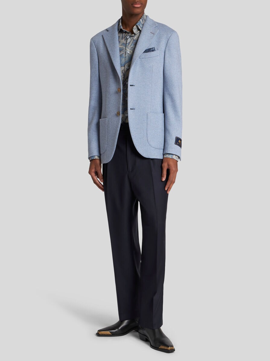 ETRO ウール＆カシミアファブリック ジャケット グレー ETRO ウール＆カシミアファブリック ジャケット グレー