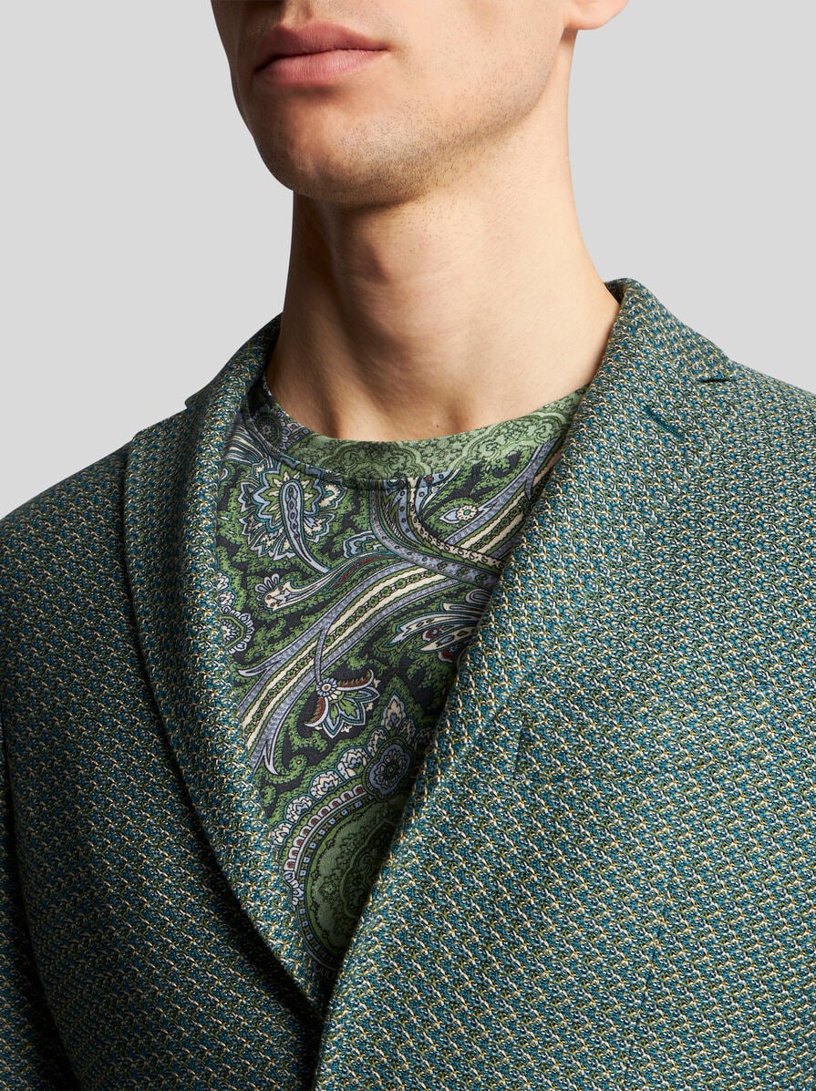 ETRO ヘイスリ柄クルネックTシャツ MRMA0002AJ067 X0883 Etro men's t-shirt in lyoncell paisley mrma0002aj067 Navy