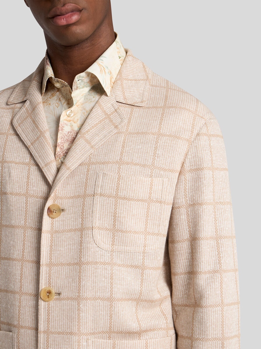 【洗練された】ETRO ワークウィーブジャージージャケット WORK WEAR SUIT クールテーラードジャケット （ビターダーク