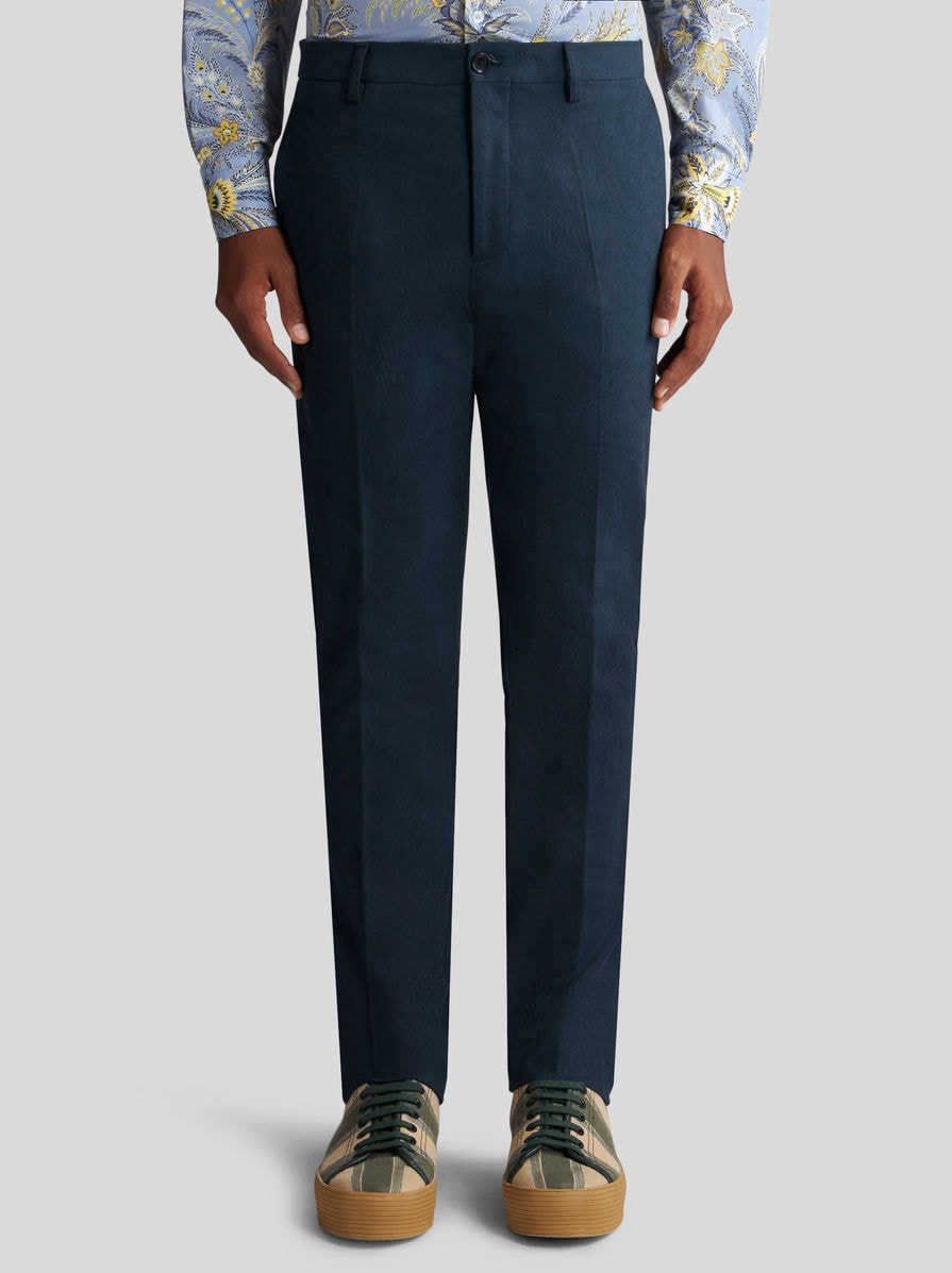 パンツ ETRO SS25 Trousers (WREA0014 AK893X0883) ETRO SS25 Women's Trousers - Cotton-Linen Blend for Comfort