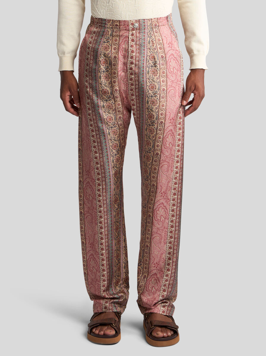 ETRO シルクパジャマ風パンツ シルク パジャマスタイル パンツ | エトロ