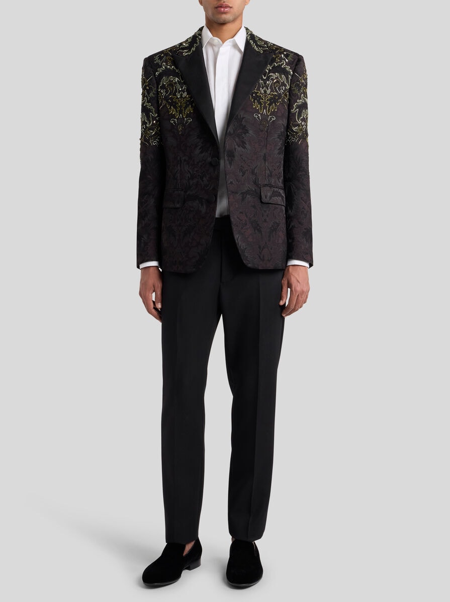 WOOL AND MOHAIR SLIM-FIT TROUSERS | Trousers | ETRO