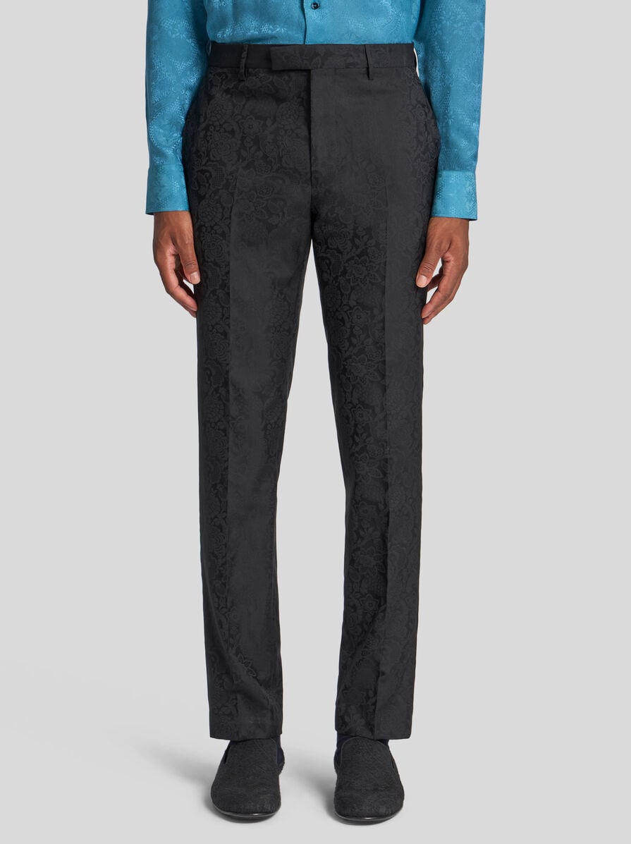 FLORAL LEAFY JACQUARD EVENING TROUSERS | Trousers | ETRO