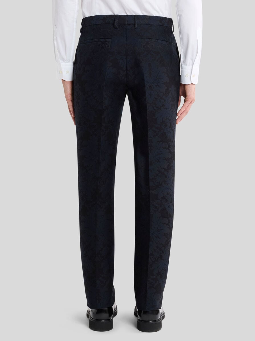 FLORAL JACQUARD TROUSERS | Trousers | ETRO