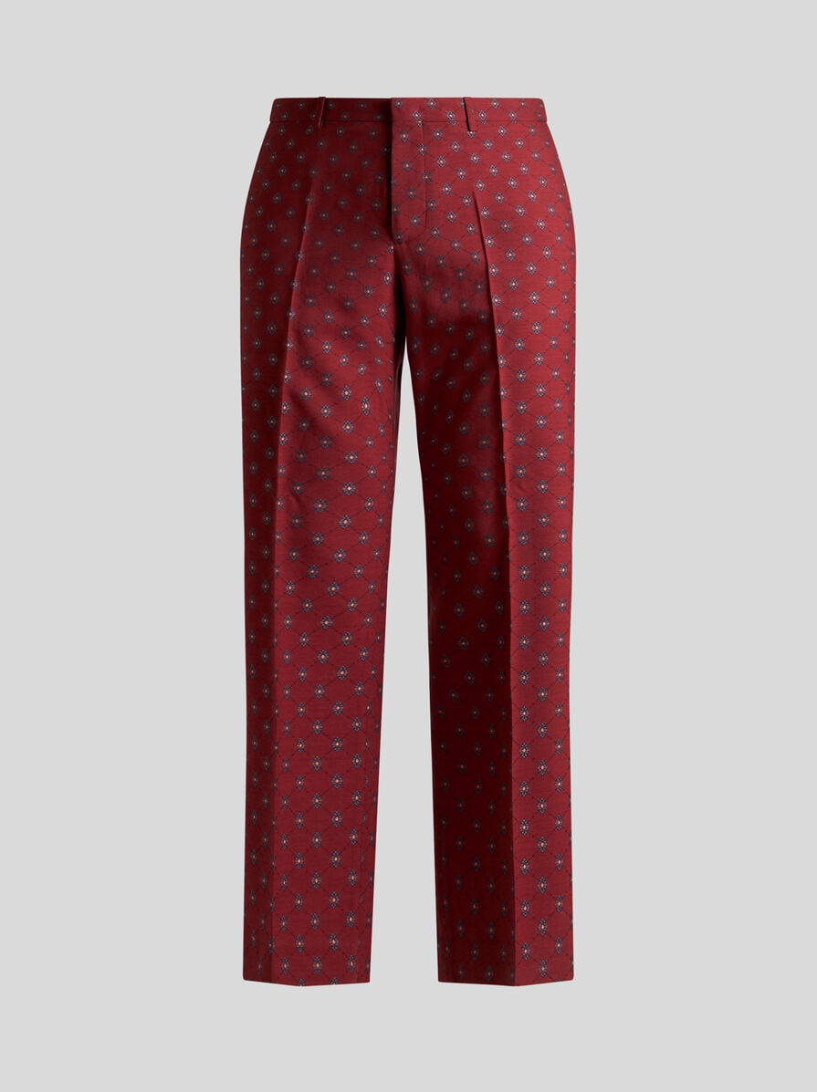 ボトムスその他 ETRO JACQUARD WOOL BLEND TOP AND LEGGINGS (13744_91440001) Bryn Walker Wyatt Memory Crunch Jacquard Dot Print Wide-Leg