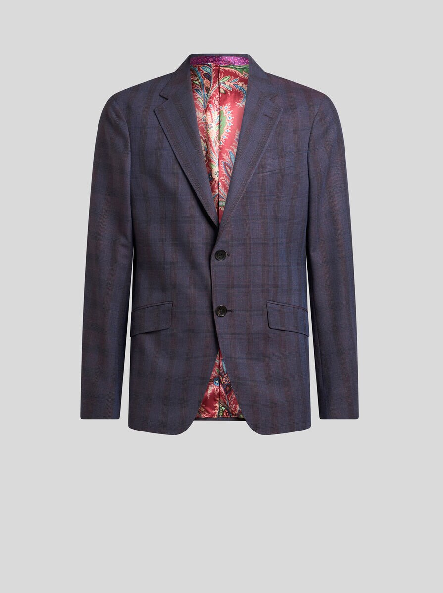 ウールブレンド チェック スーツ | エトロ