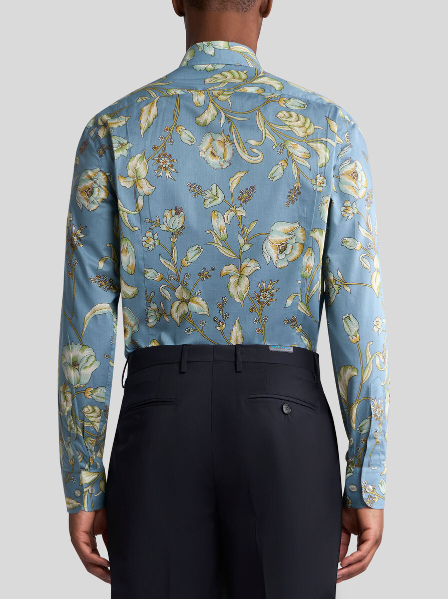 Tシャツ・カットソー ETRO FW24 Floral shirt (MRIB0001AK332 X0883) ETRO floral-print Cotton Shirt | Blue | FARFETCH