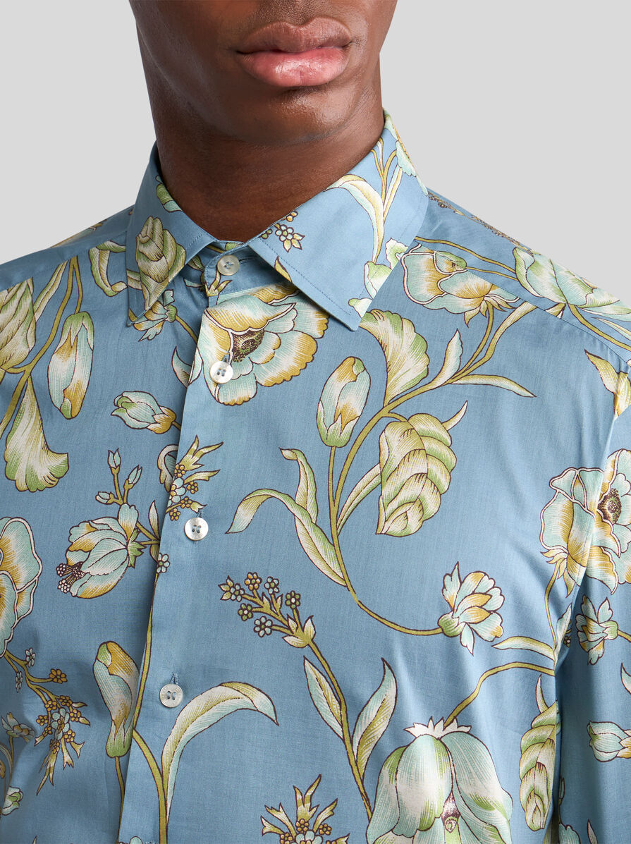 Tシャツ・カットソー ETRO FW24 Floral shirt (MRIB0001AK332 X0883) Etro men's cotton T-shirt with peacock print mrma0004aj058