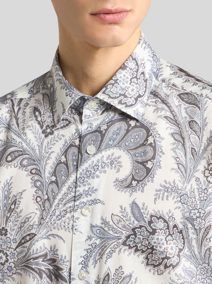 Tシャツ・カットソー ETRO Floral Paisley Cotton shirt (MRIB000199SA5L8 X0883) FLORAL PAISLEY COTTON SHIRT | Shirts | ETRO