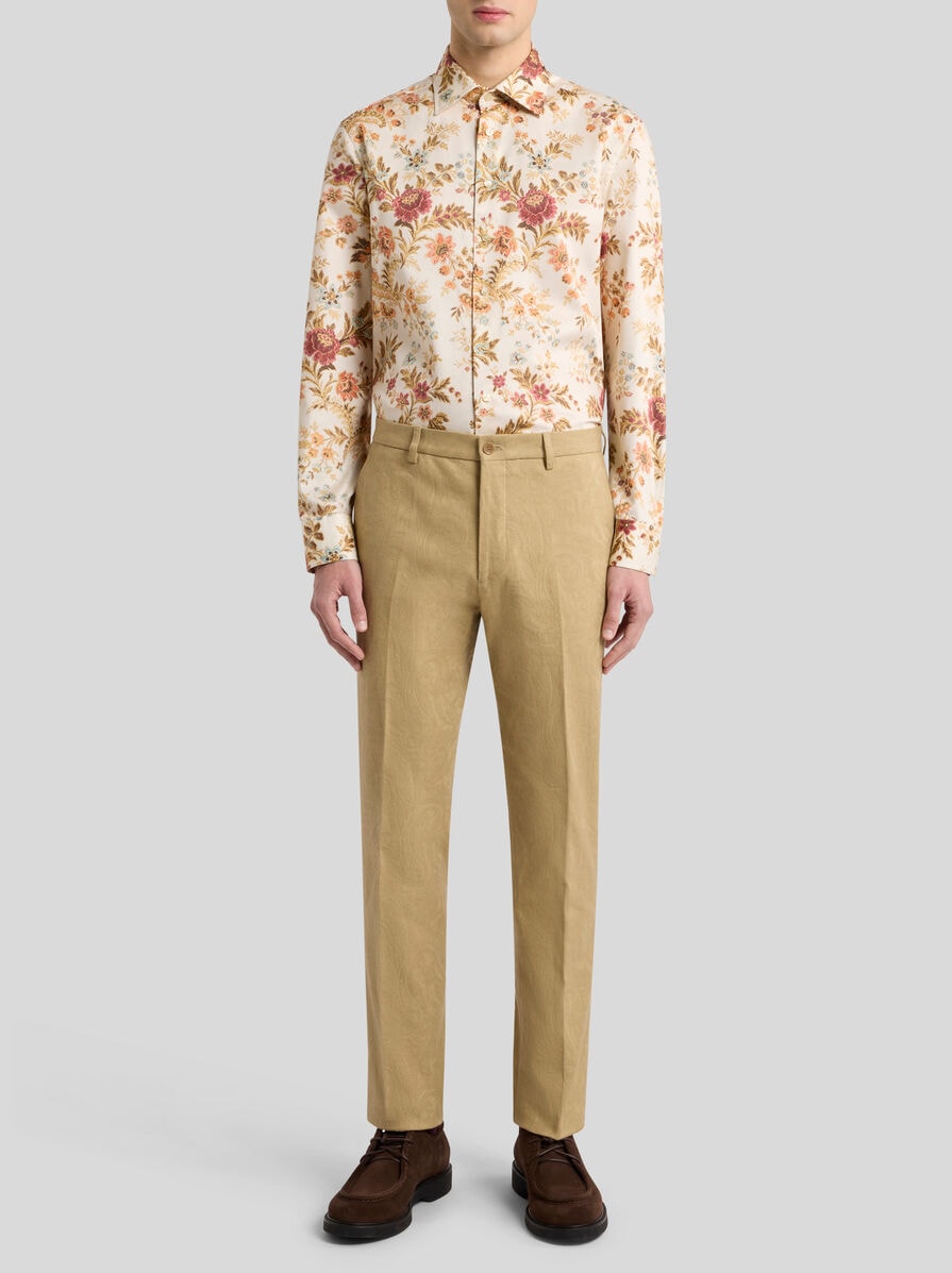 COTTON SHIRT WITH ALL-OVER FLORAL PRINT | Shirts | ETRO