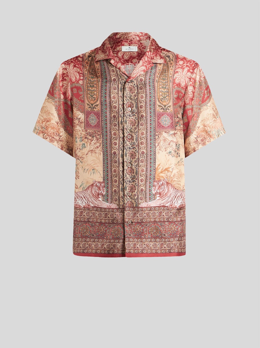 ★ETRO★プリント ボウリングシャツ シルク ETRO フローラルプリント シルク ボウリングシャツ