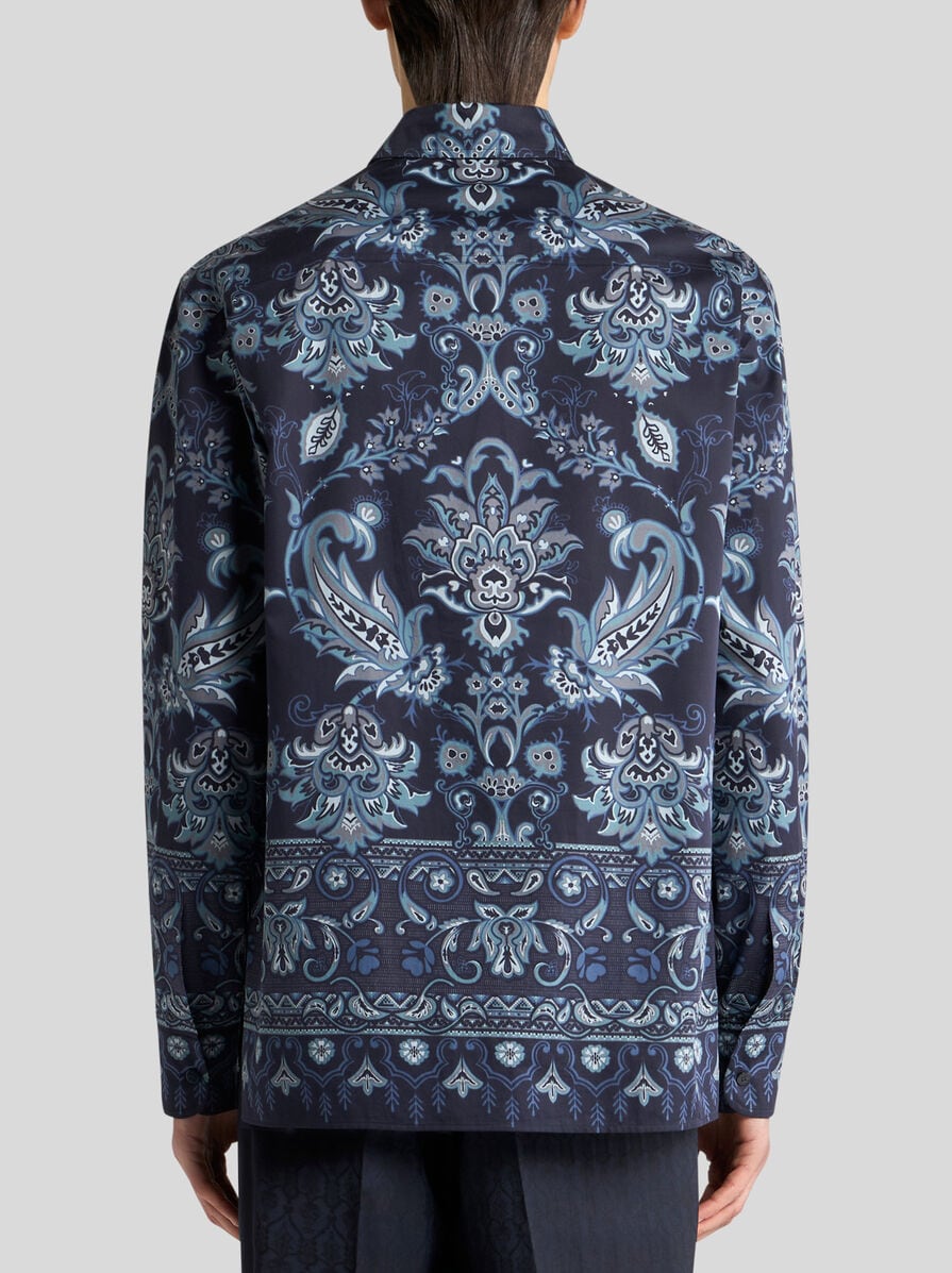 ETRO エンジニアード コットン シャツドレス エンジニアードプリント コットン シャツ