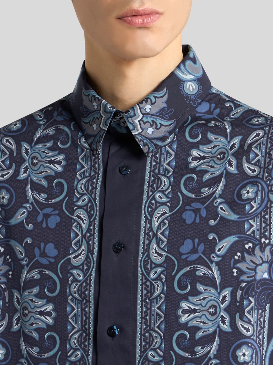 ETRO エンジニアード コットン シャツドレス エンジニアードプリント コットン シャツ