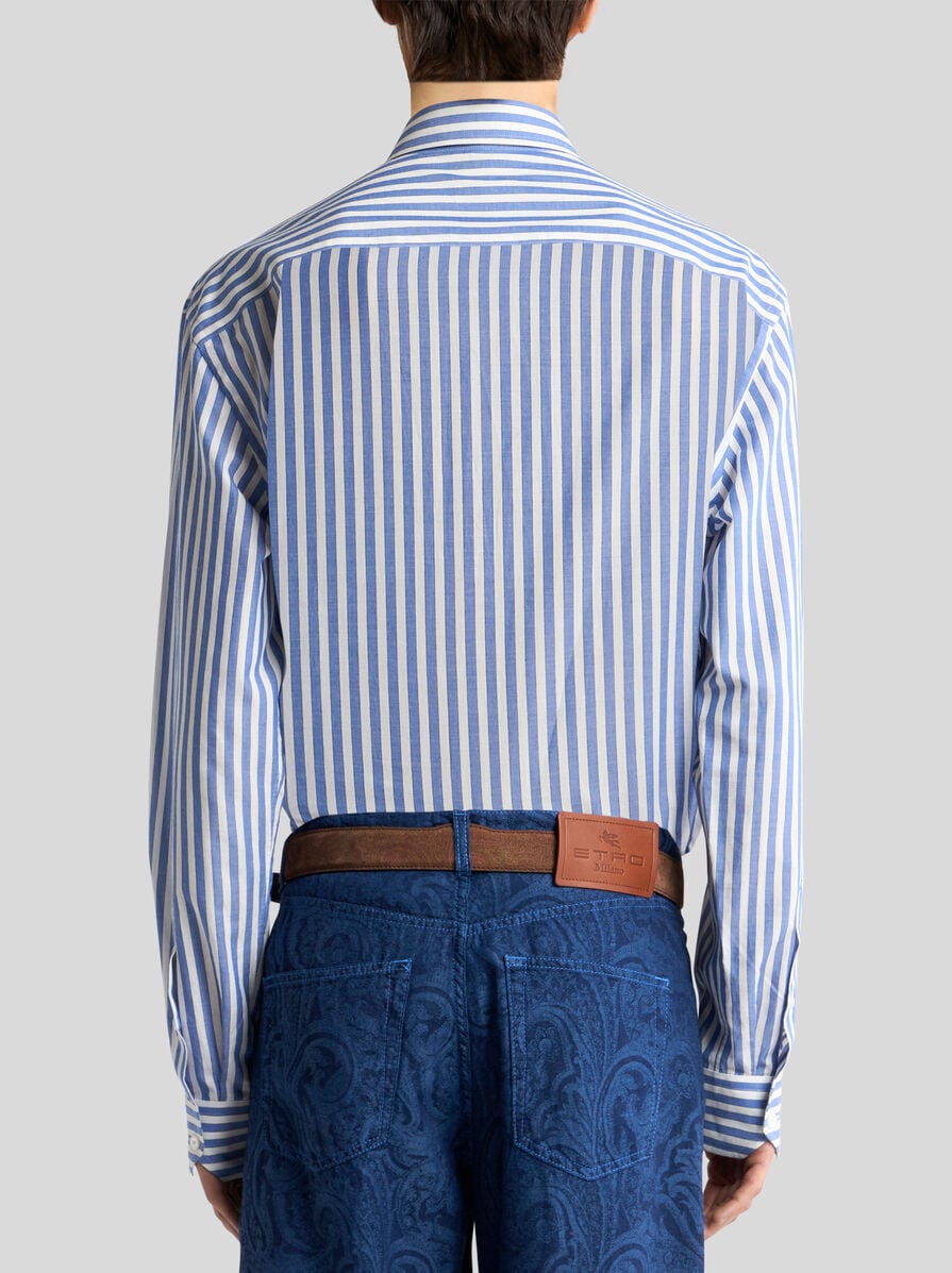 Tシャツ・カットソー ETRO SS25 'Pegaso' striped shirt (MRIB000499TR575 S8461) STRIPED SHIRT WITH PEGASO | Shirts | ETRO