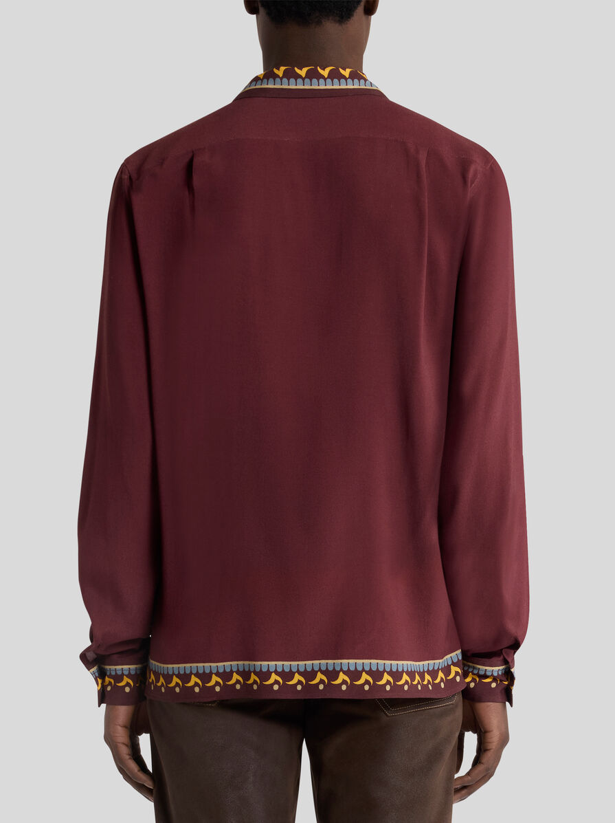 SILK SHIRT WITH PLACED PRINT | Shirts | ETRO